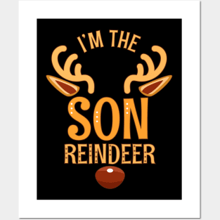 SON Reindeer Matching Family Christmas Posters and Art